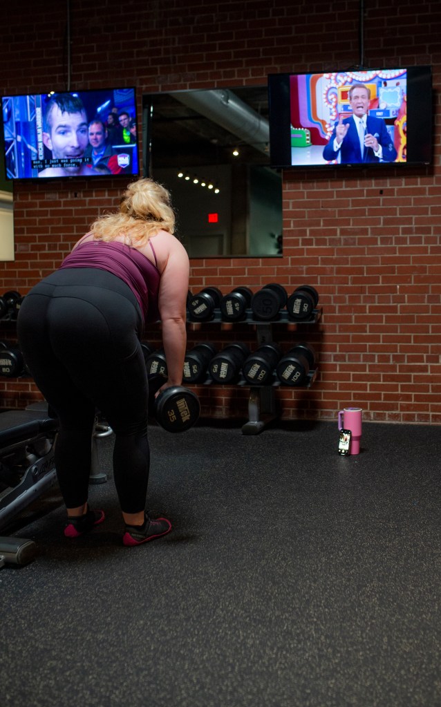 female client taking a video for feedback